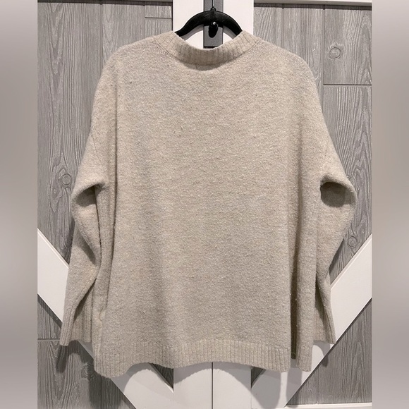 B11.11 H&M Long Sleeve Oversized Open Cardigan Sweater Oatmeal S - Picture 3 of 6